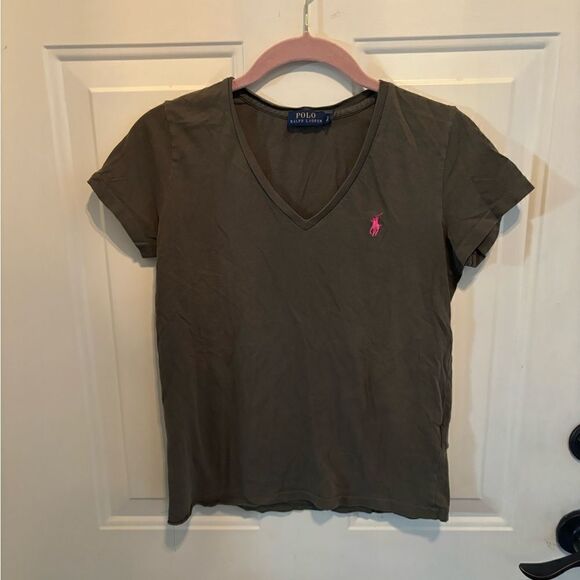 Polo Ralph Lauren Army Green Tee size S - Picture 2 of 4